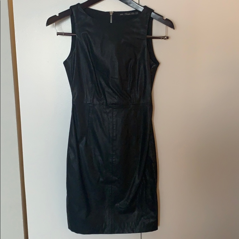 Zara faux leather black dress XS
